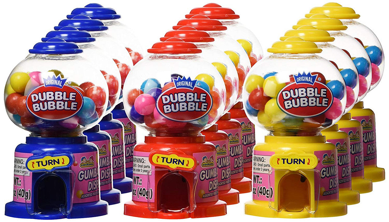 Kidsmania Dubble-Bubble Mini Gumball Machine (12 Units) 1.15kg/16.93oz. {Imported from Canada}